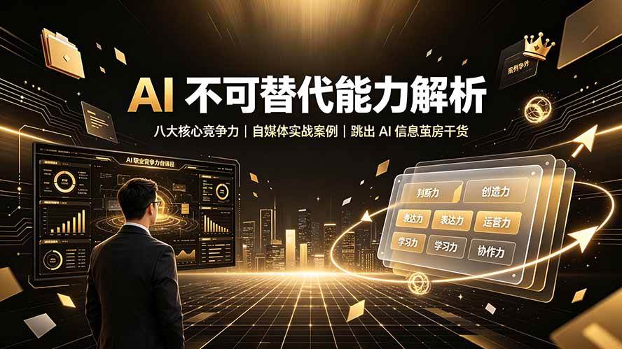(19344期)付费文章:AI 不可替代能力解析▸八大核心竞争力|自媒体实战案例|跳出 AI 信息茧房干货-汇联技术